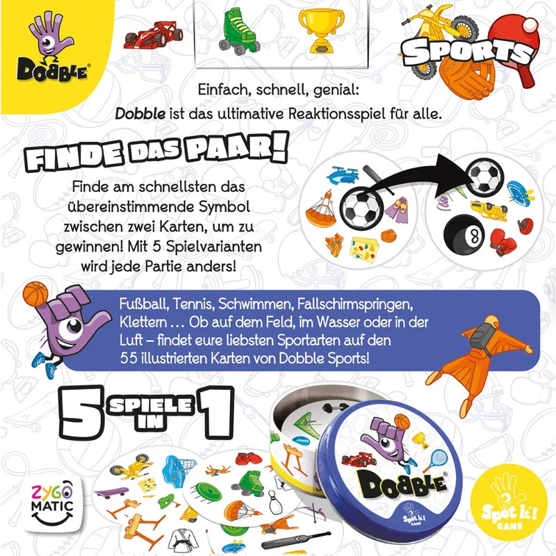 Dobble Sports - Das schnelle Reaktionsspiel neu für Sportbegeisterte