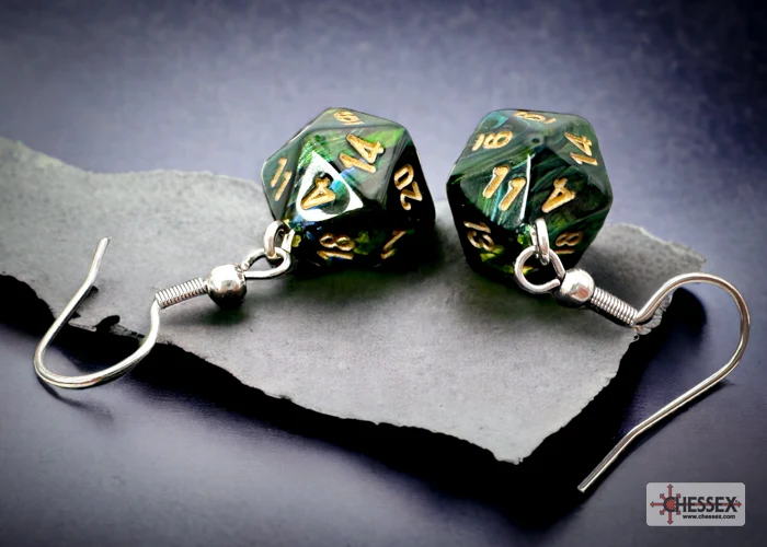 Ohrhänger MINI D20 Scarab Jade (1 Paar), deutsch