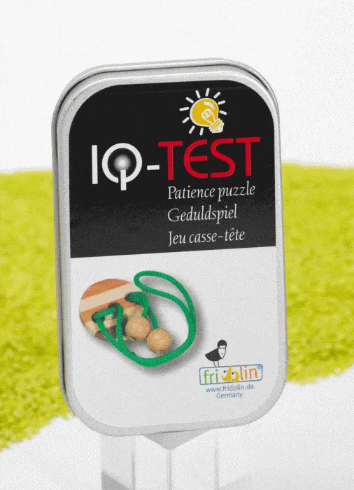 Geschicklichkeitsspiel - IQ-Test Bambus Schnurr-Puzzle Hellgrün