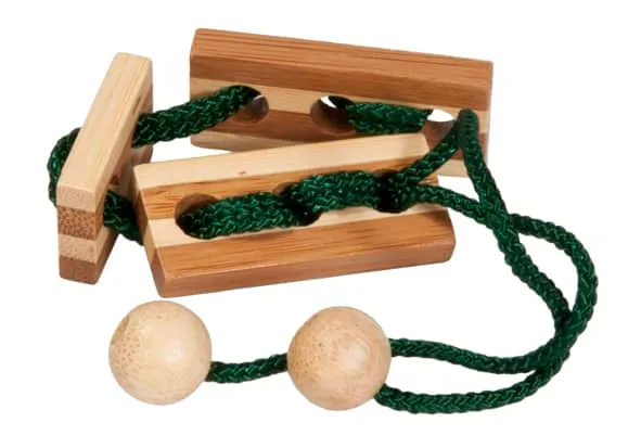 Geschicklichkeitsspiel - IQ-Test Bambus Schnur-Puzzle