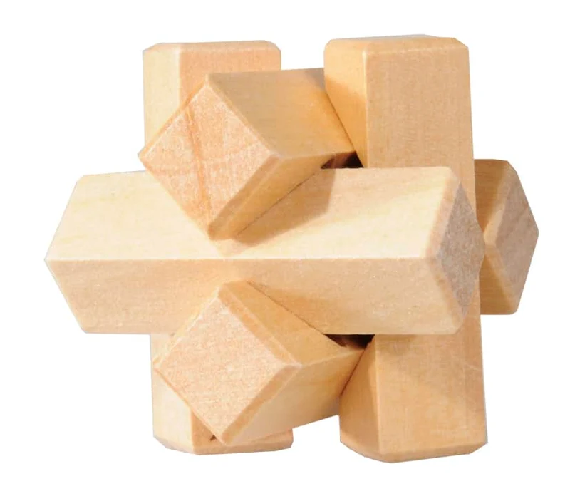 Holzpuzzle Knoten, natur
