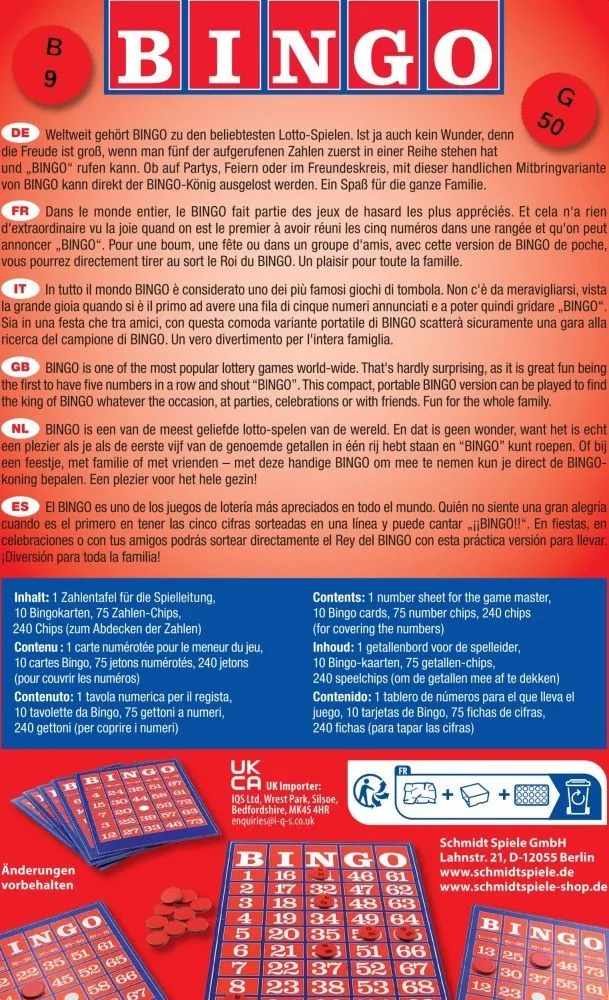 Bingo, Reisespiel in der Metalldose