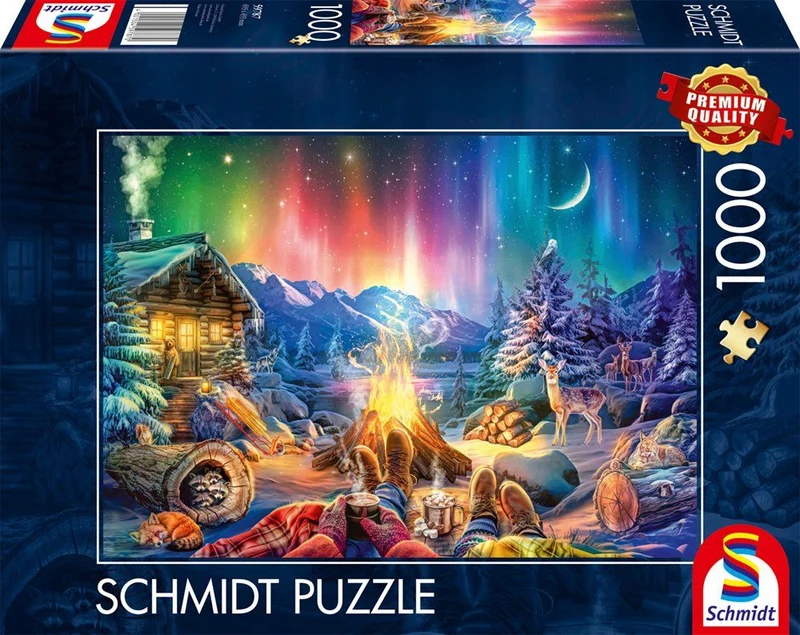 Lagerfeuerromantik unterm Sternenhimmel – 1.000 Teile Premium-Puzzle