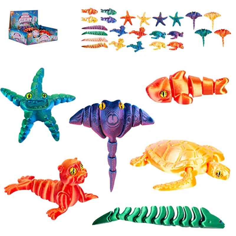 Sculptura 3D – Metallic Sealife Figuren, 10 cm