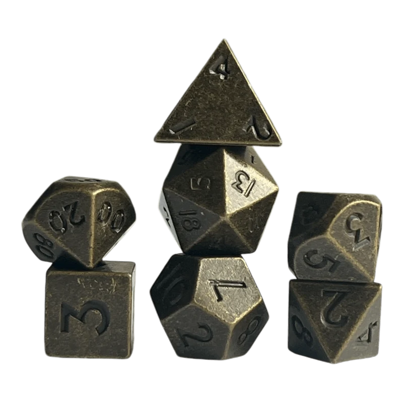 Mini Messing Würfel-Set (10mm)