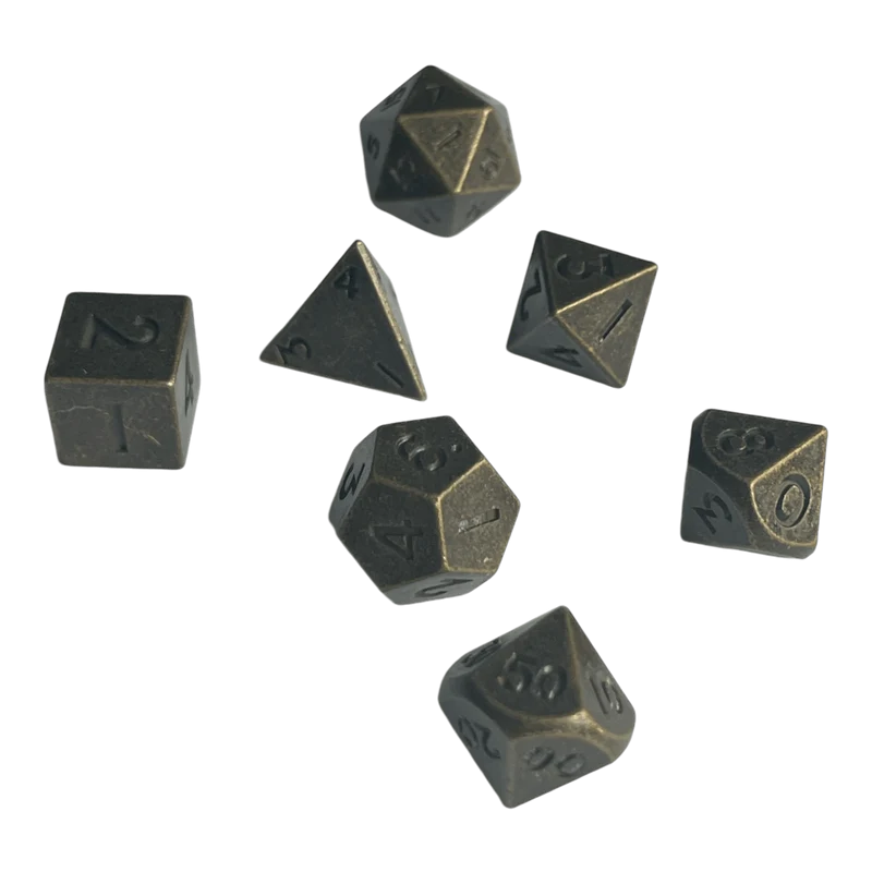 Mini Messing Würfel-Set (10mm)