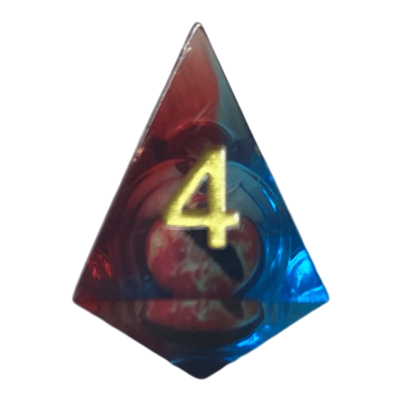 Drachenaugen-Würfel Blau-Rot W4
