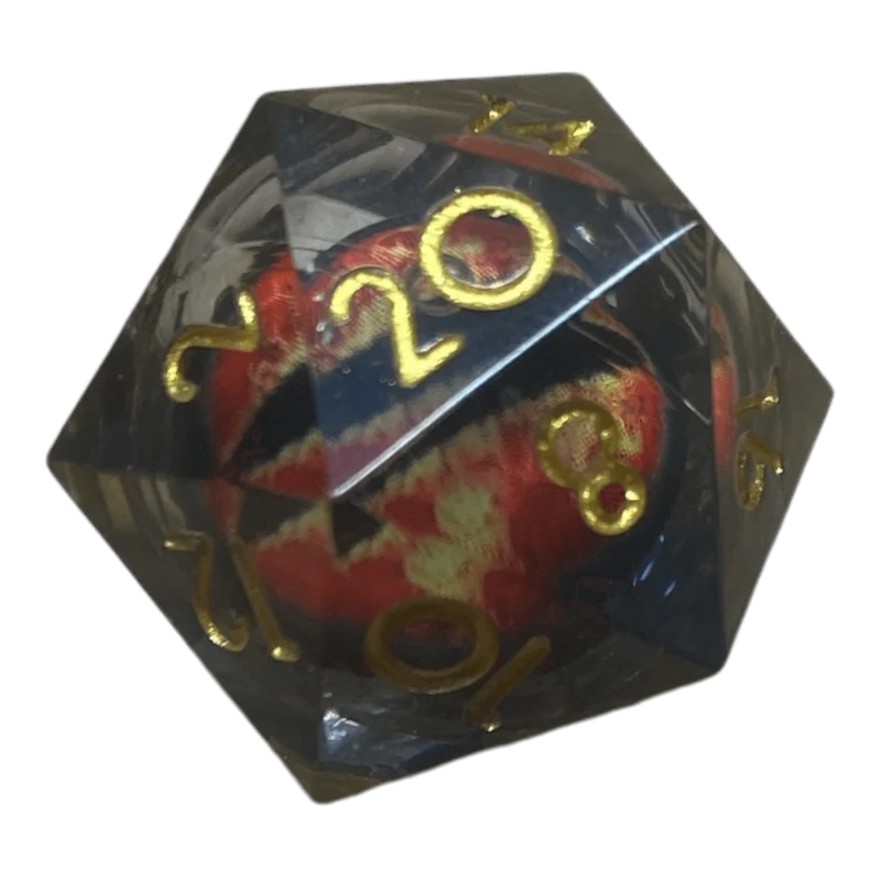 Drachenaugen-Würfel clear W20