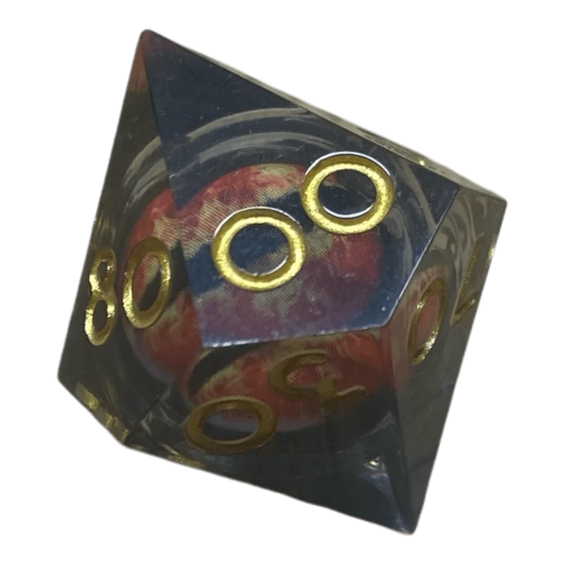 Drachenaugen-Würfel clear W10-0