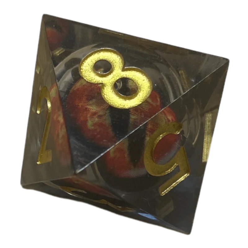 Drachenaugen-Würfel clear W8