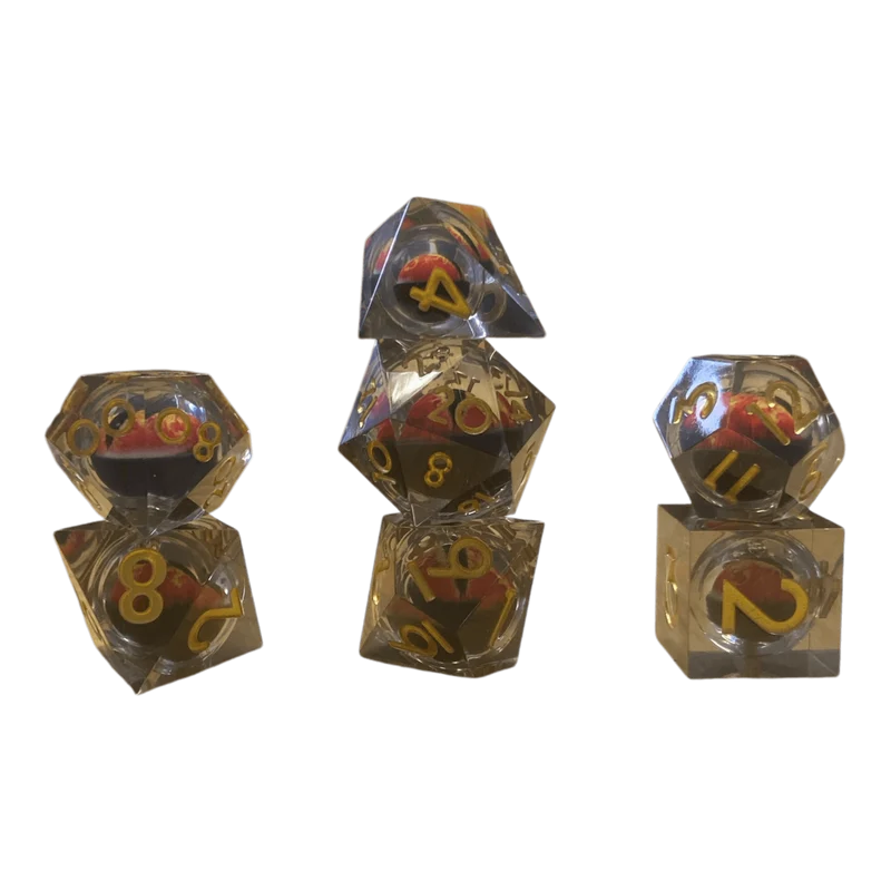 Drachenaugen-Würfel clear Set