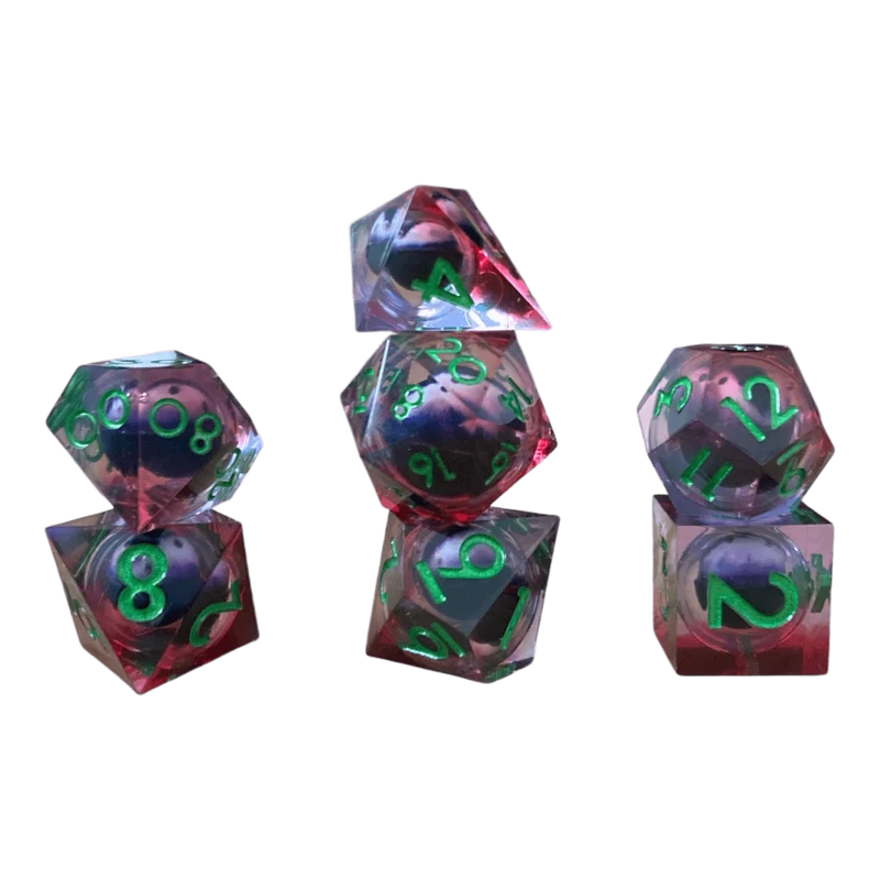 Drachenaugen-Würfel lila Set