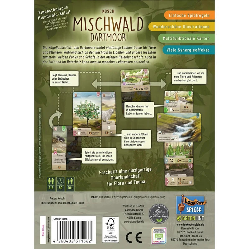 Mischwald: Dartmoor - Kartensammelspiel in Irlands Moor- und Heidelandschaften