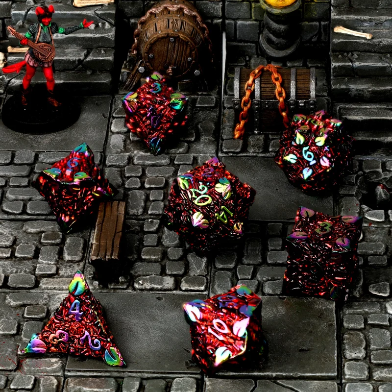 Bloodbriar Metal RPG Dice Set, sprachunabhängig