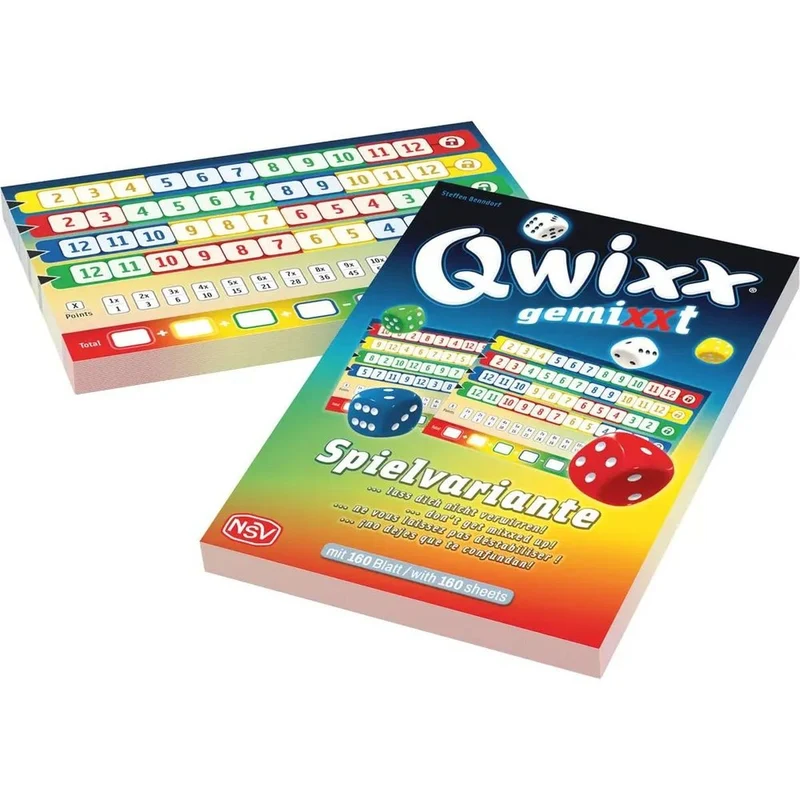 Qwixx gemiXXt XL Zusatzblöcke 160 Blatt