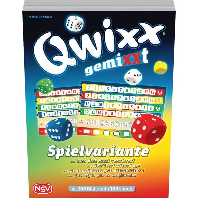 Qwixx gemiXXt XL Zusatzblöcke 160 Blatt