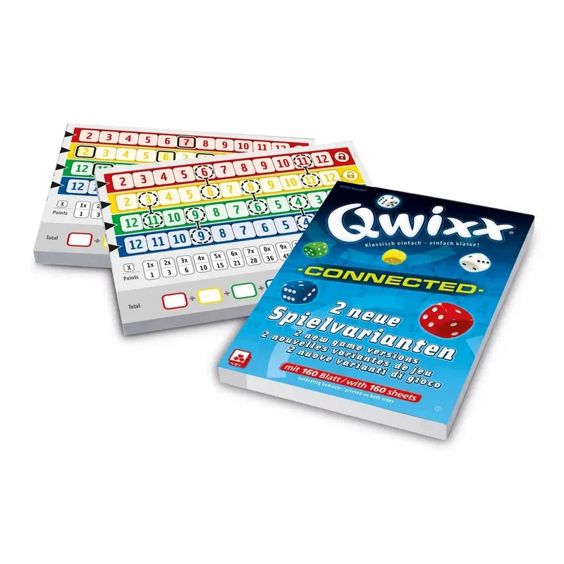 Qwixx Connected Zusatzblöcke – 2x 80 Blatt Nachfüllpack
