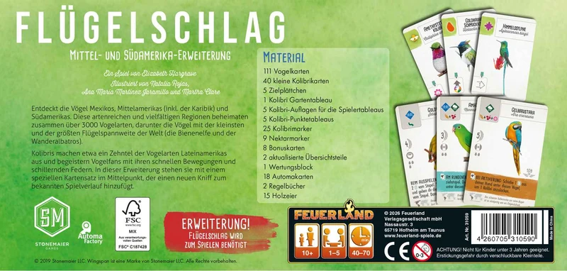 Mittel- und Südamerika - Flügelschlag, deutsch