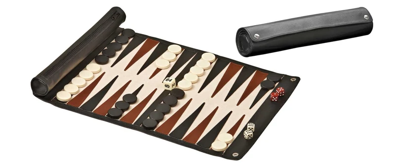 Backgammon Reiseedition aufrollbar – Philos