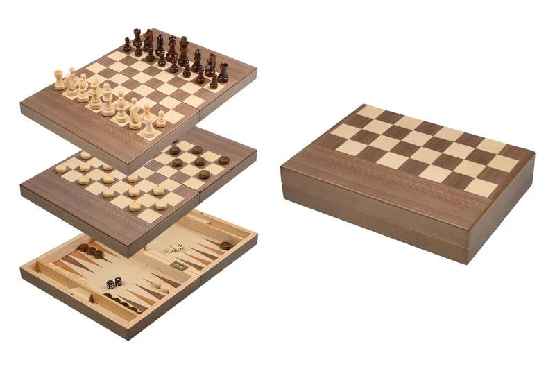 Schach Backgammon Dame Set ab 6 Jahren – Philos
