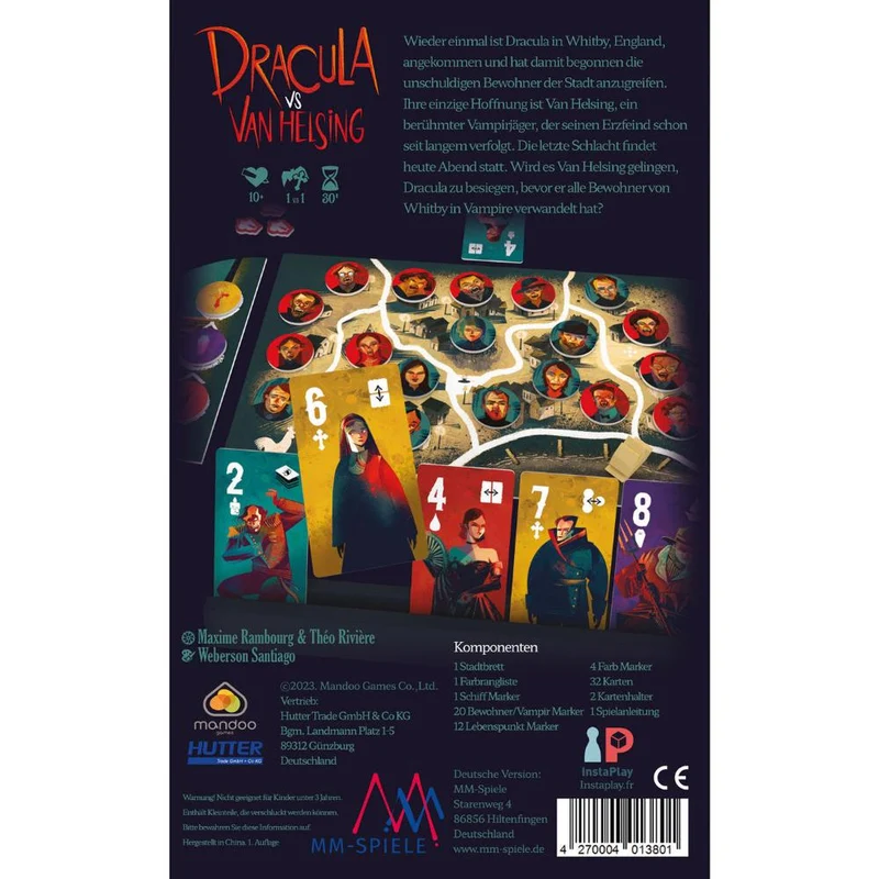 Dracula vs. Van Helsing - 2 Personen Kartenmanipulationsspiel