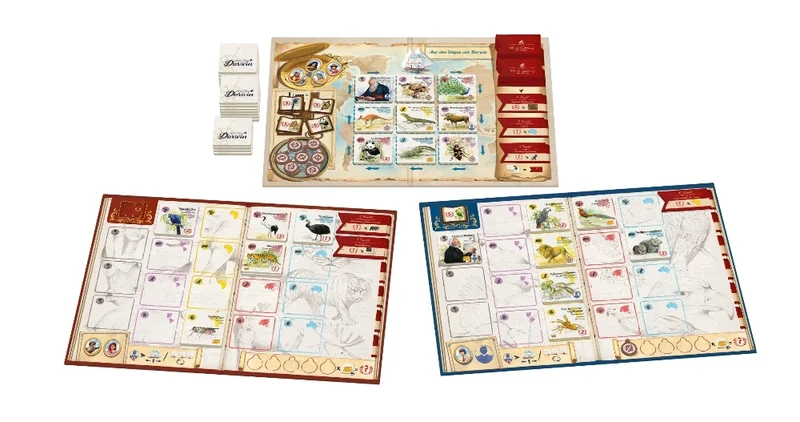 Auf den Wegen von Darwin - Plättchen-Sammelspiel für Familien