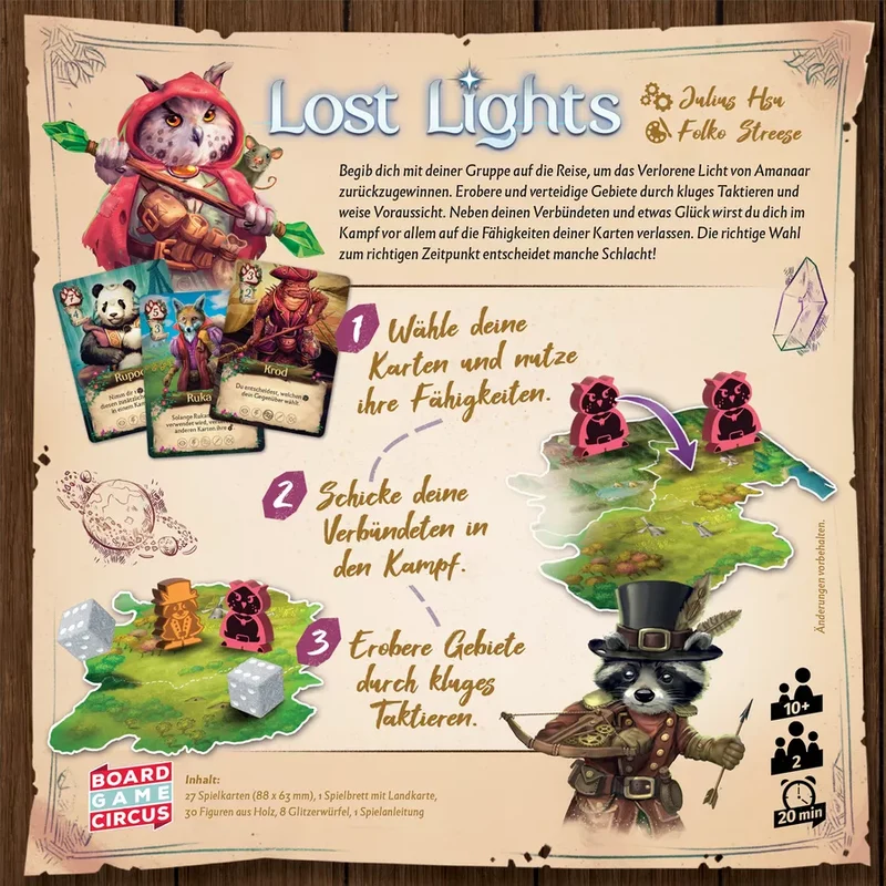 Lost Lights - Schnelles Mehrheitenspiel für 2 Personen