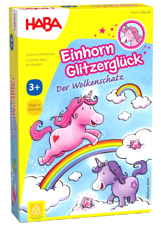 Einhorn Glitzerglück - Kleines Würfel-Laufspiel für Mädchen ab 3 Jahre