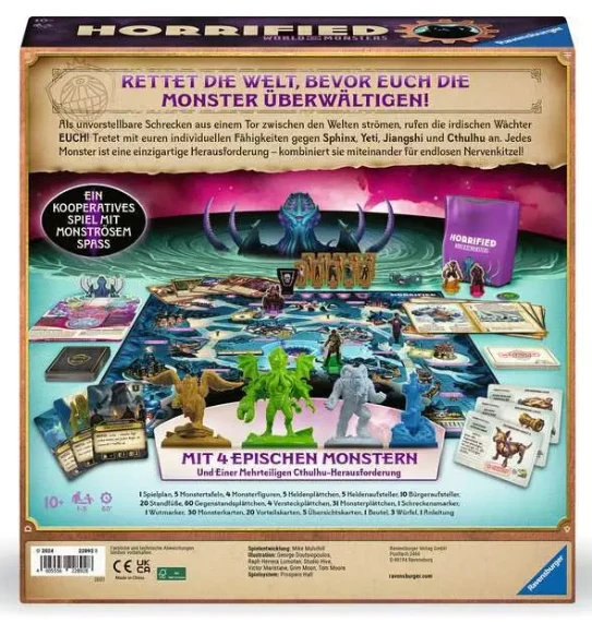 Horrified World of Monsters - Kooperatives Horror-Spiel für Familien