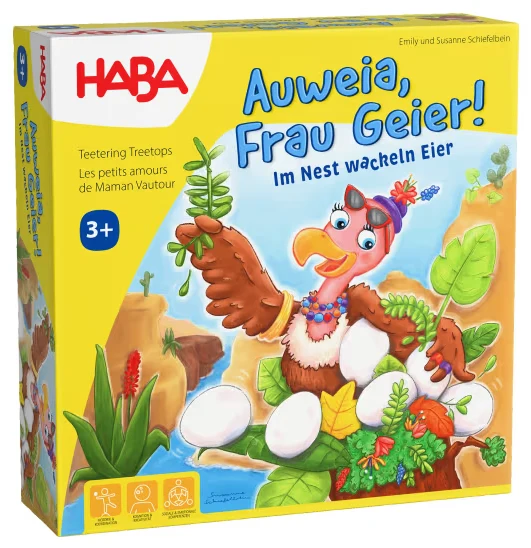Auweia, Frau Geier! - Kooperatives Stapelspiel für Spielanfänger