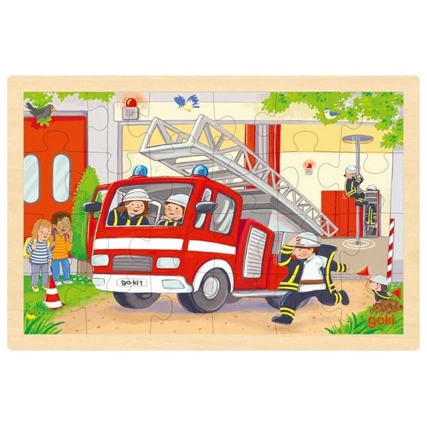 Einlegepuzzle Hubschrauber Feuerwehr – ab 3 Jahren