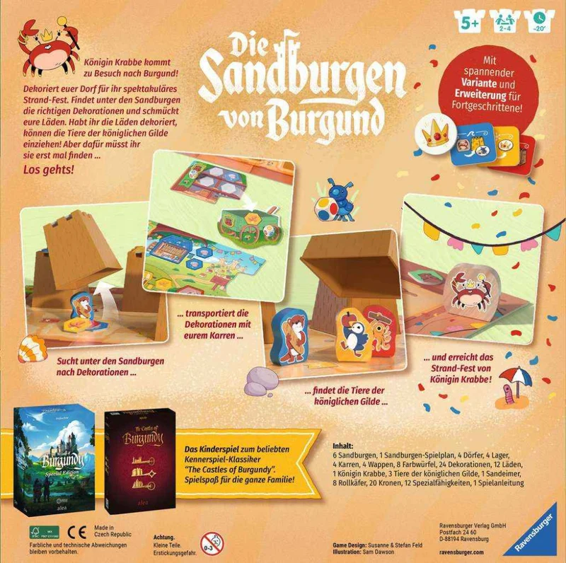 Die Sandburgen von Burgund - Mischung aus Würfeleinsatz und Gedächtnisspiel