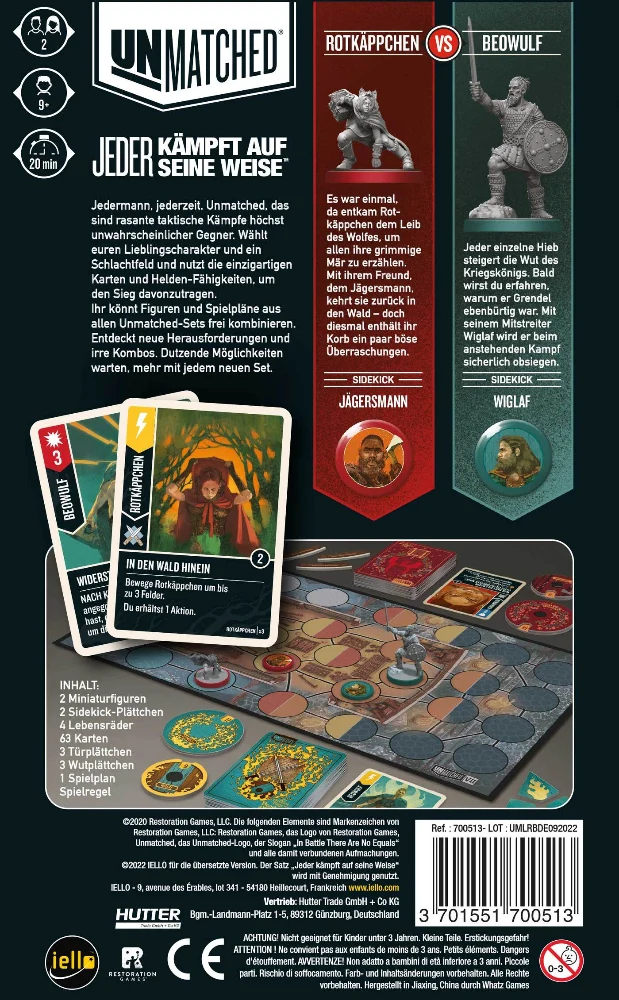 Unmatched Rotkäppchen vs. Beowulf - Der nächste Teil der Saga