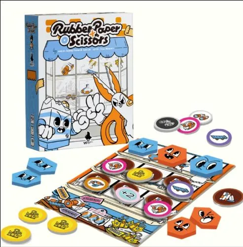 Rubber Paper Scissors (engl.) - Tic Tac Toe meets Schere-Stein-Papier