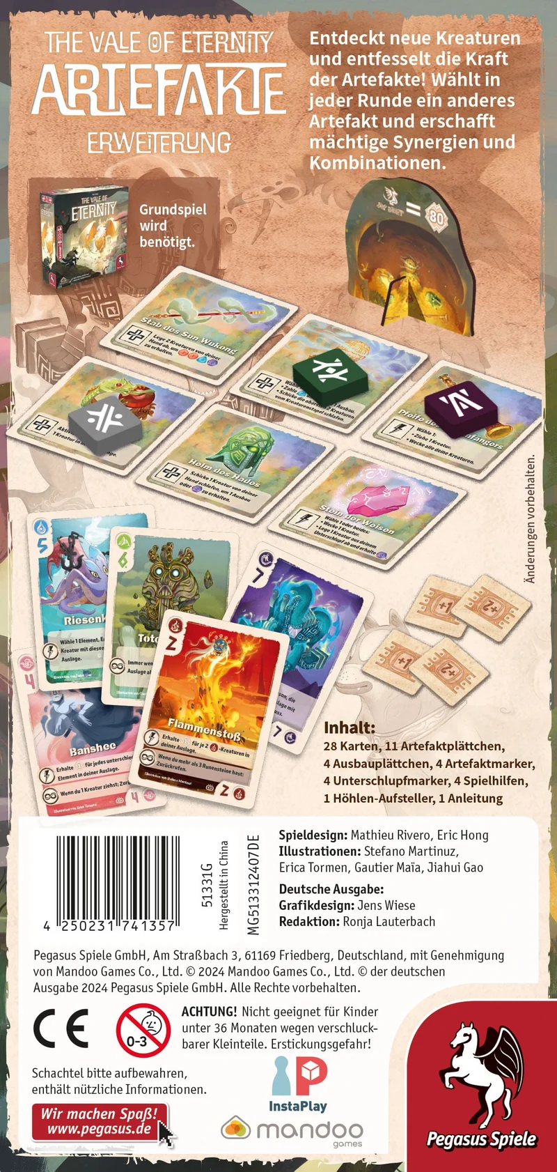 The Vale of Eternity: Artefakte (Erweiterung) - Neue Karten für das Kombo-Spiel