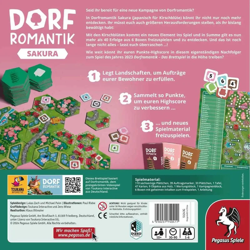 Dorfromantik – Sakura Brettspiel – Kooperatives Familienspiel