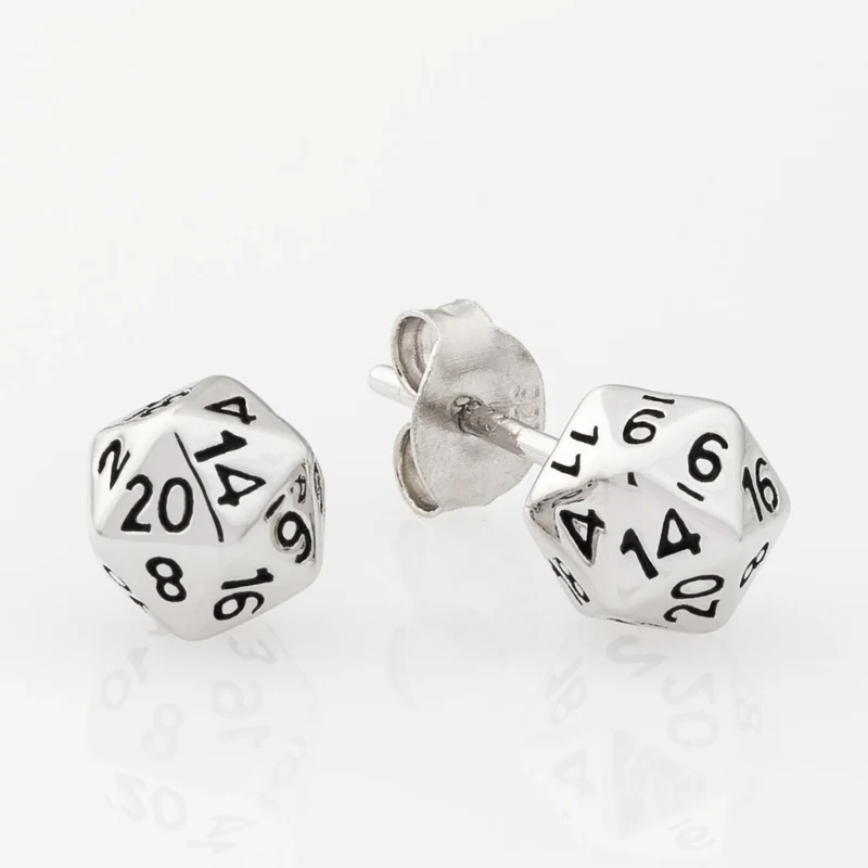 D20 Ohrringe 925er Silber