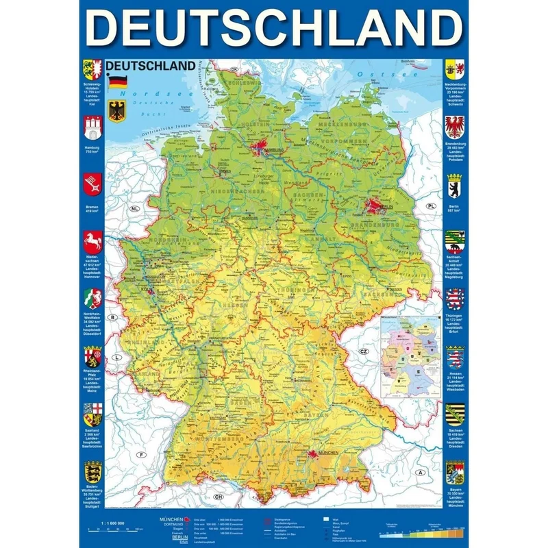 Puzzle Diagon Alley Deutschlandkarte 1000 Teile – Schmidt