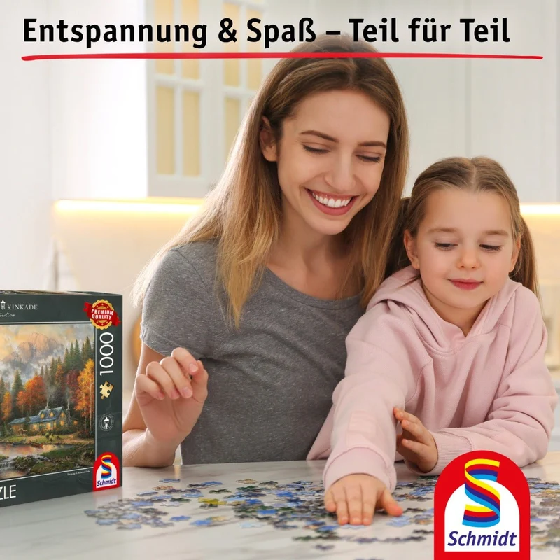 Puzzle Herbstabend am See 1000 Teile – Thomas Kinkade