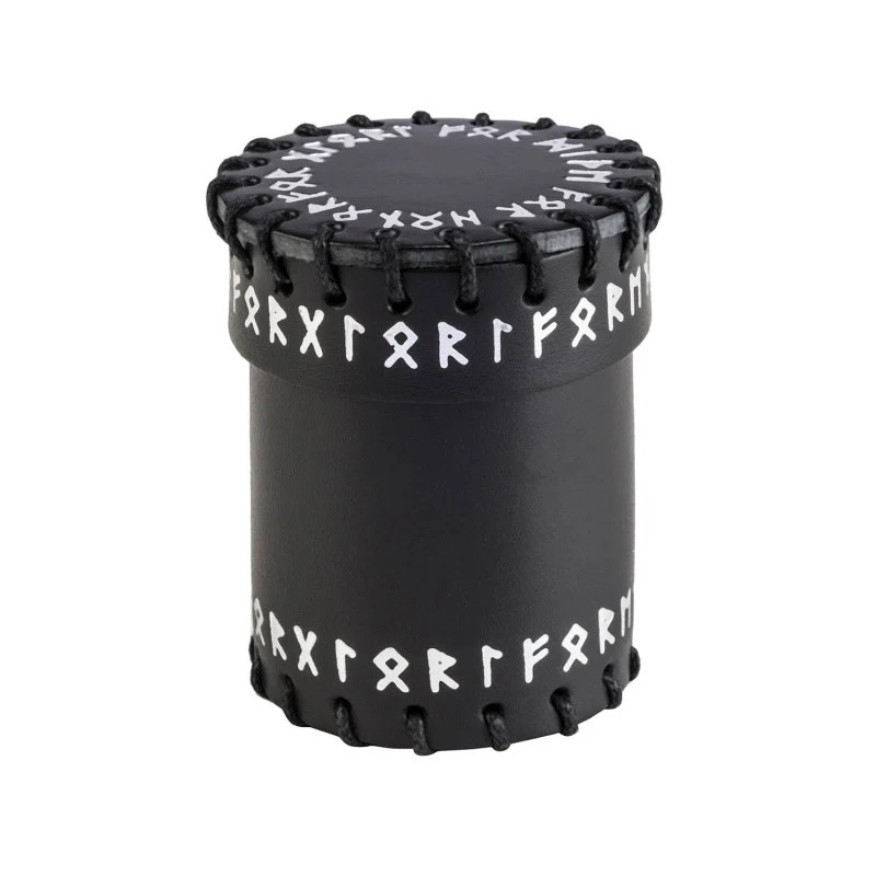 Runic Black Würfelbecher aus Leder