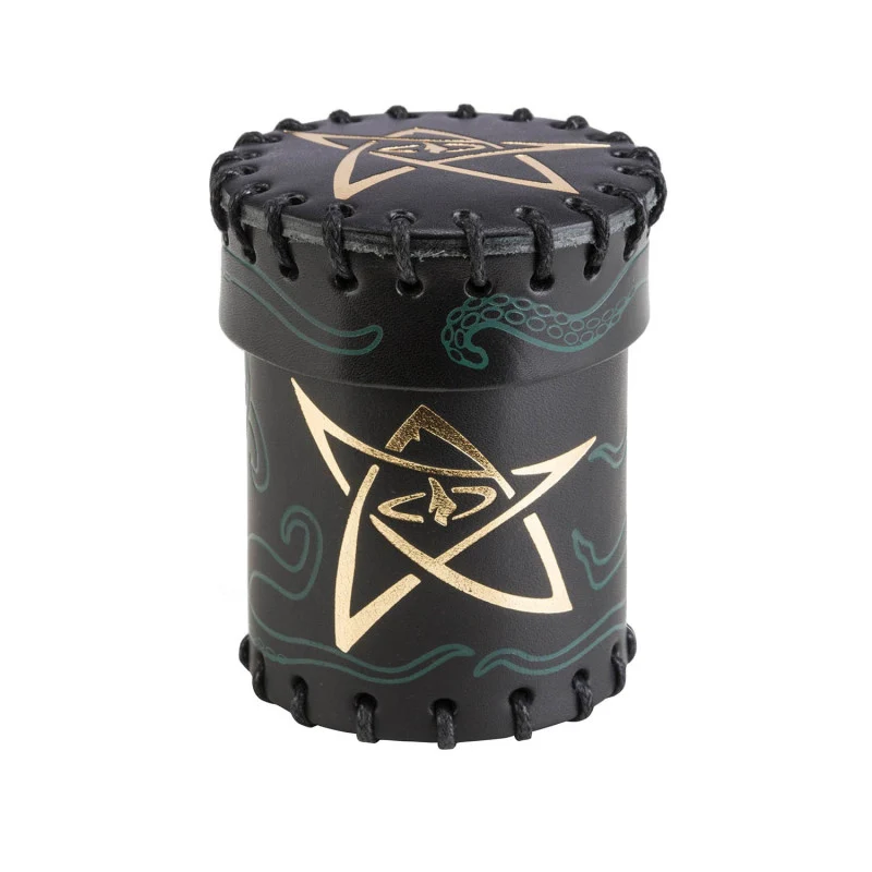 Call of Cthulhu Black & Green Würfelbecher aus Leder