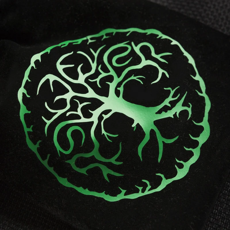 Forest Black & Green Velour Würfelbeutel