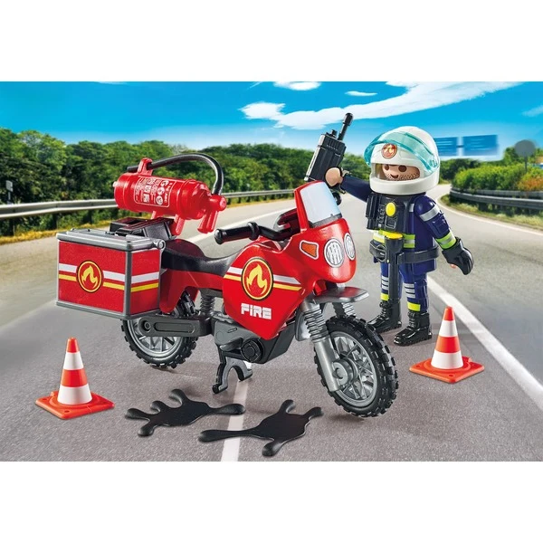 Playmobil® City Action Heroes 71466 - Feuerwehrmotorrad am Unfallort