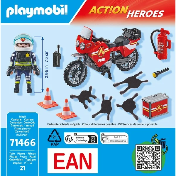 Playmobil® City Action Heroes 71466 - Feuerwehrmotorrad am Unfallort