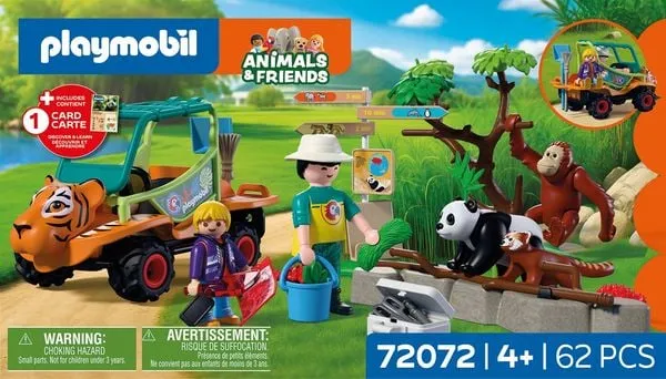Playmobil Zoo Tierpflegermobil 72072 – Zoo Spielset