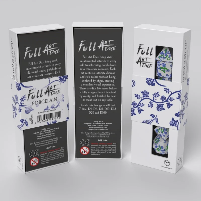 Full Art Dice Set: Porcelain