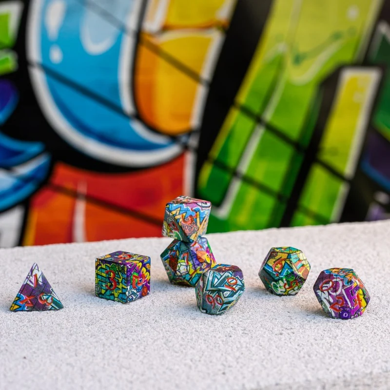 Full Art Dice Set: Graffiti