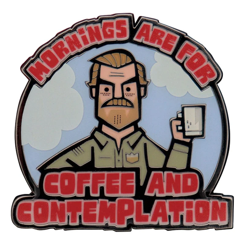 Stranger Things Pin „Mornings are for Coffee and Contemplation“
