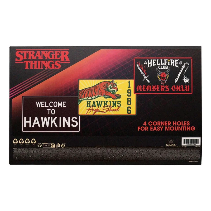 Stranger Things – Metallschild-Set (3-teilig)