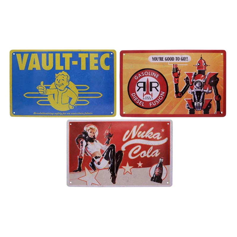 Fallout – Metallschild-Set (3-teilig)